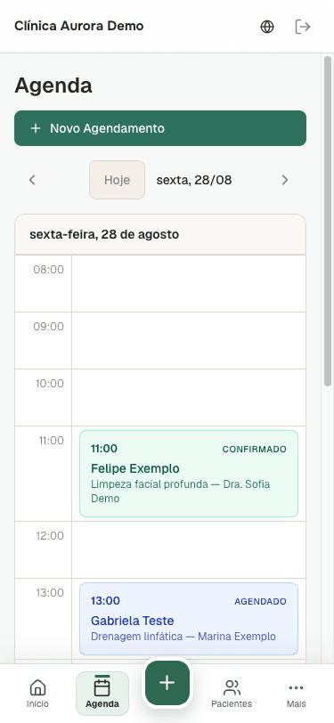 Schedule — mobile screen
